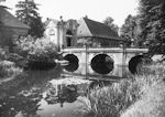 Fosa z wod oraz most - zdjcie sprzed 1945 roku